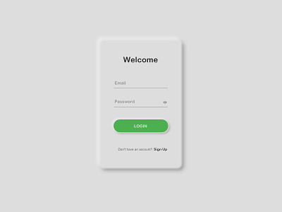 Neumorphism Login Form UI Design