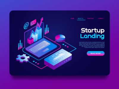 landing page animation banner design branding landing page ui web design web designer