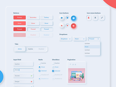 ui design adobe illustrator landing page ui neomorphism neumorphism neumorphism ui ui ui design ux web design web designer