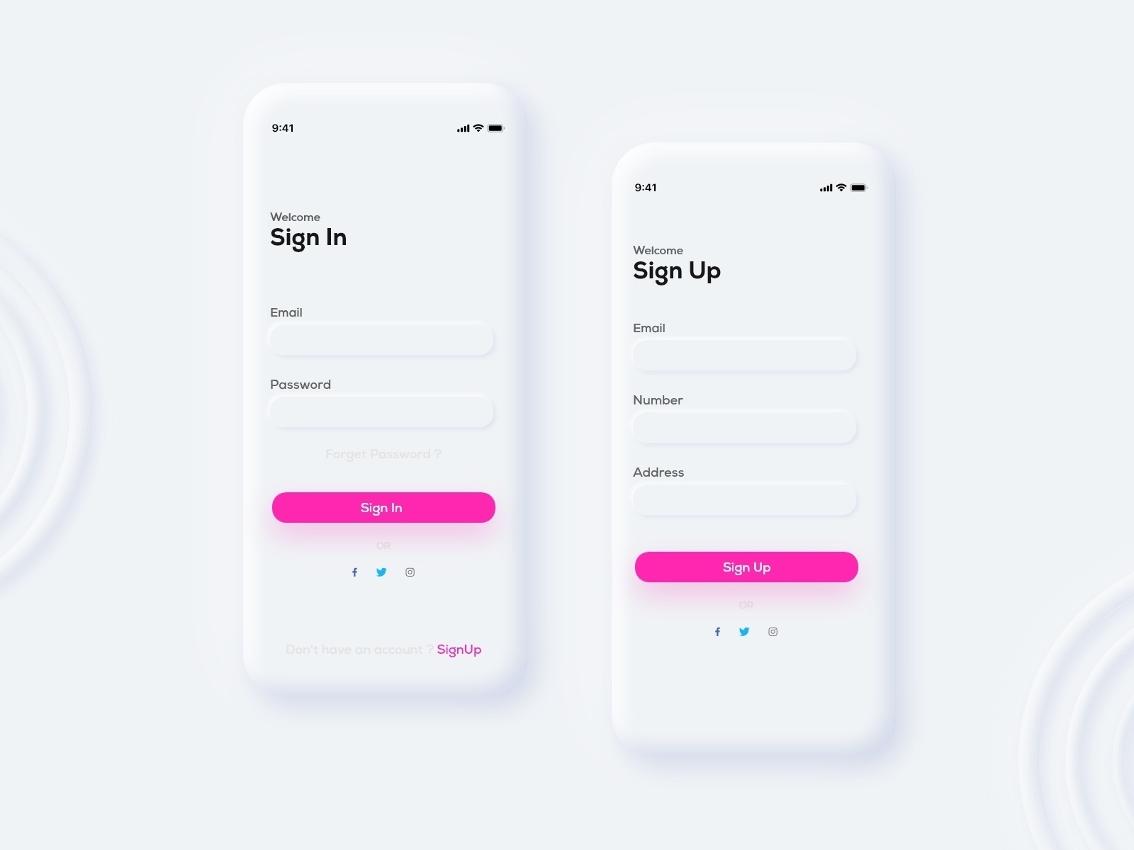 neumorphism login form by Animation Bro on Dribbble