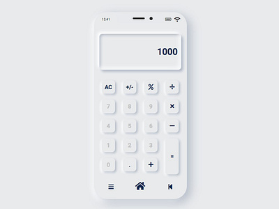 Calculator ui Design - Neumorphism effect calculator calculator ui design neomorphism neumorphism neumorphism ui web design web designer