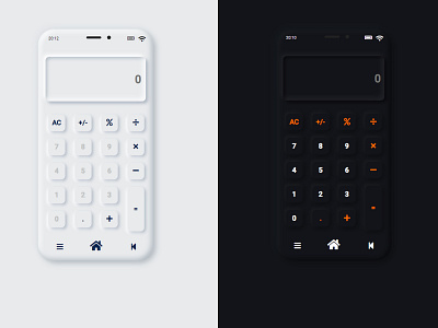 Calculator Neumorphism Effect UI Design