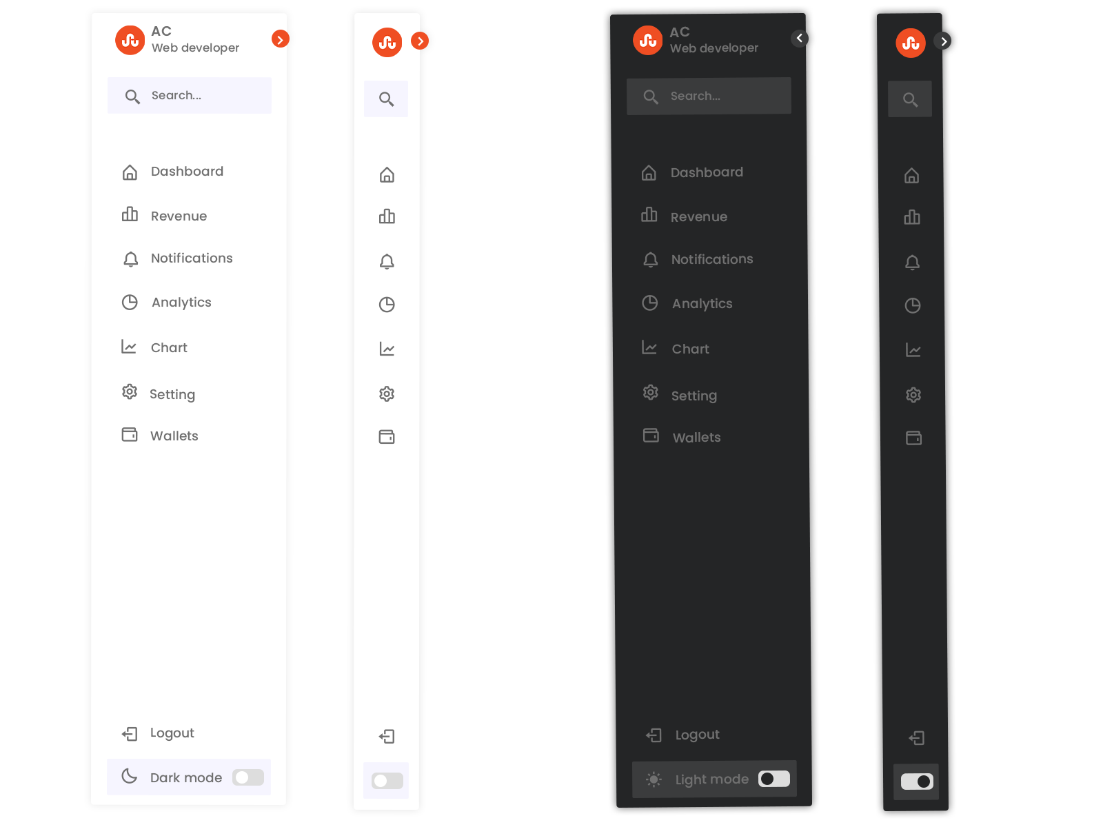 Dashboard Sidebar Menu Side Menu by Animation Coding on Dribbble