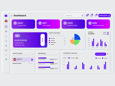 Admin Dashboard | Dashboard Neumorphism Effect