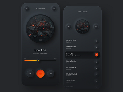 Neumorphism Music App