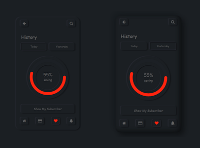 neumorphism app ui design uising html css app ui app ui design mobile mobile app mobile app design neomorphism neumorphism web design