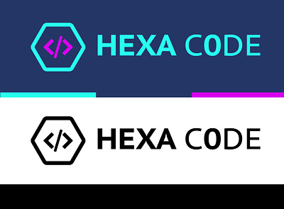 Hexa Code Logo Design branding creative design design icon logo typography