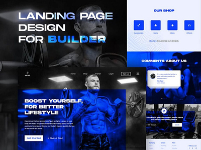 Gym Landing Page Design branding creative design design graphic design gym landing page typography ui ux website