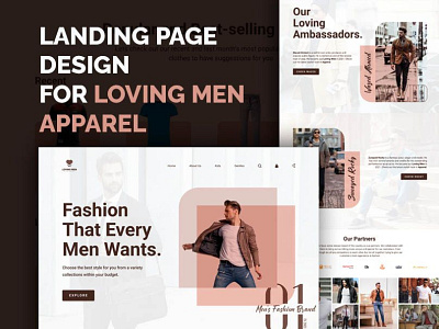 Clothing Website Landing Page Design branding clothing creative design design fashion graphic design illustration landing page logo typography ui ux vector website