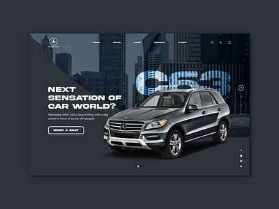 Mercedes-Benz Landing Page Concept branding car creative design design graphic design illustration landing page mercedes benz typography ui ux vector web design website website design