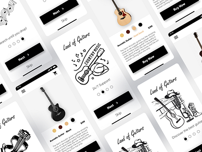 Land of Guitars - Mockups 2d 3d app art danialnazemi design figma flat graphic icon illustration logo passion typography ui ui design uiux vector website