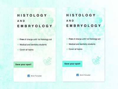 Histology & Embryology! 2d 3d art danialnazemi design flat graphic icon illustration logo passion photoshop typography ui uidesign uiux vector website xd