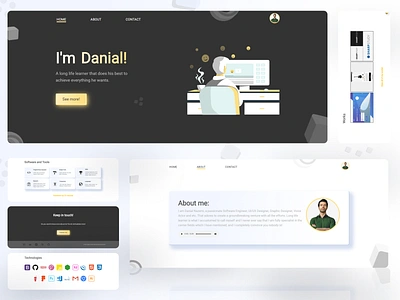 Danial Nazemi - Portfolio 2d 3d app art danialnazemi design flat graphic illustration logo minimalism neuomorphism passion portfolio typography ui design uiux vector website websites