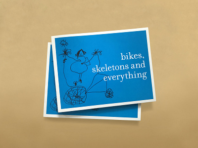 Book / Bikes, Skeletons & Everything / The College School book design final art illustration research typography