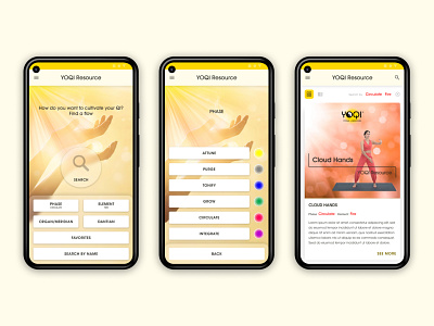 Yoga and Qigong Educational Mobile App app design fitness healing health interface design mobile app mobile interface prototype prototyping qigong ui uiux uiux design user experience user interface ux web design yoga yoga practice