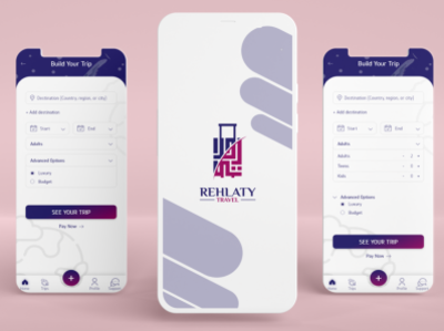 UI/UX app design "Rehlaty"