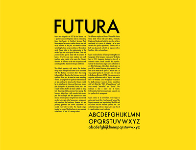 Futura Essay advertisement black and yellow essay futura layout layout design magazine typography