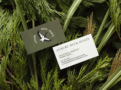 Luxury Duck Hunts – Business Cards branding business card duck hunt ducks hunting logo