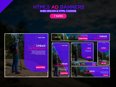 Static html5 web banner ads ad design banner ad banner ads banner advertising html5 html5 ad design social media banner social media design socialmedia web ads web design