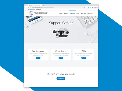 Website support center design.