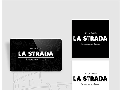 Логотип сети ресторанов La Strada branding logo