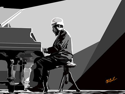 Illustration of Thelonious Monk