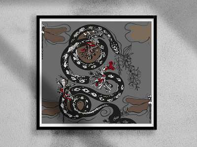 Sahmaran art director art prints design digital art graphic design homedecor illustration interior design logo procreate wacoom