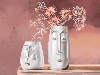 Face pot flowers jar pot