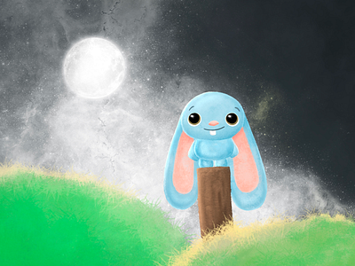 Bunny and the moon