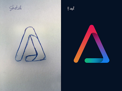 Auxilium IT brand icon design logo sketch