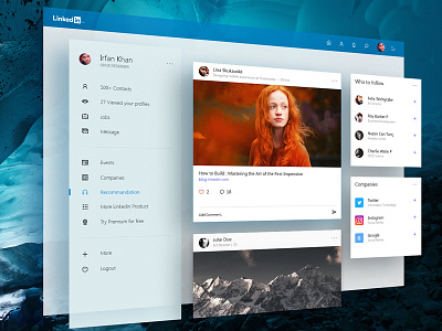 Linked_IN Redesign fluent design fluent design system linkedin microsoft fluent design new concept redesign