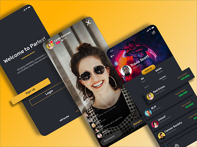 Parlez Snapshot 2 app design live livestream mobile app design mobile ui ui ux