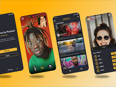 Parlez Snapshot 3 app application design illustration live livestream mobile app design mobile ui ui ux