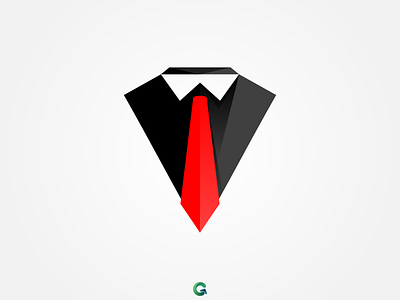 Logo of Best Distro Fashion - Diamond Suit Black Red Tie branding design logo