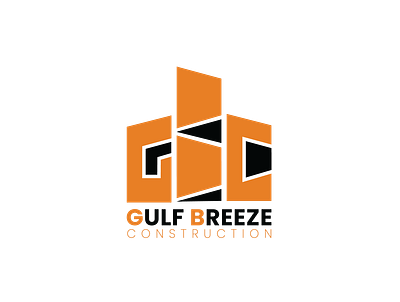 Gulf Breeze Construction logo design branding design graphicdesign illustrator logo minimal typography