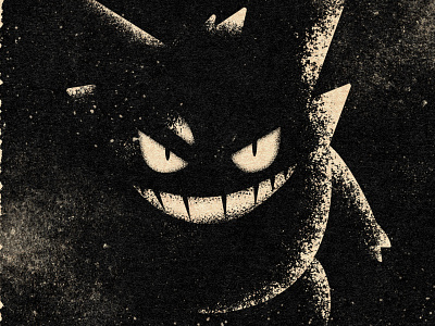 Spooky Gengar gengar ghost graphic design halloween horror illustration pokemon pokemon art pokemon go spooky