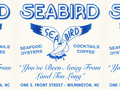 Seabird II branding coffee illustration restaurant seafood seagull typography
