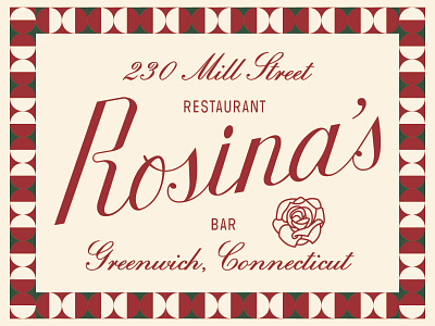Rosina's 🌹 branding food italian restaurant type typography
