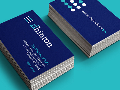 rlhinton cards abacus accounting business cards finance logo