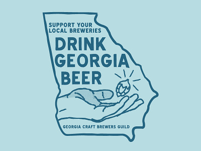 Drink Georgia Beer beer georgia hand hops shirt