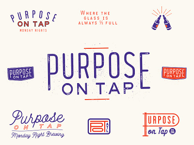 POT beer bottles branding logos type