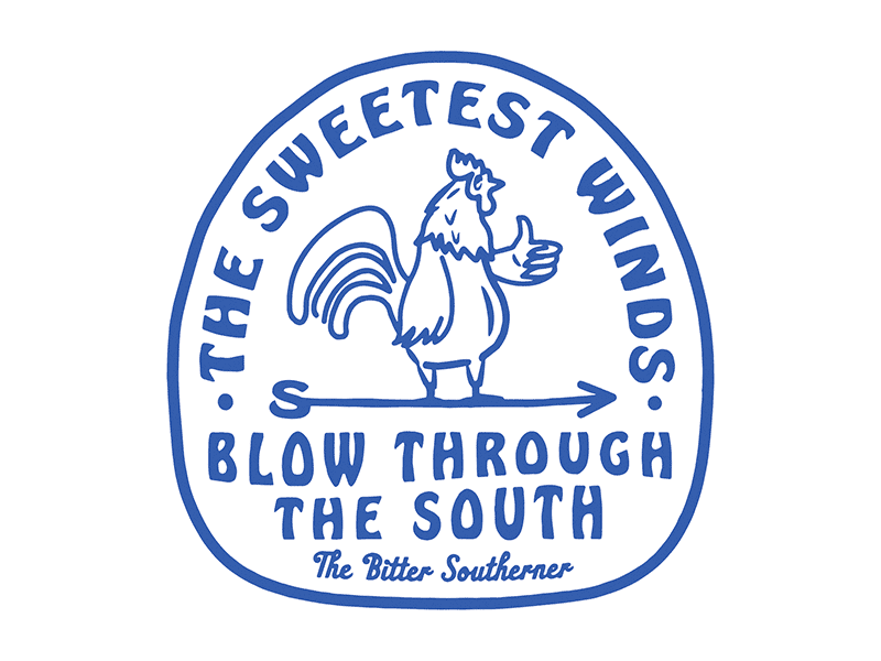 Sweetest Winds compass illustration rooster southern