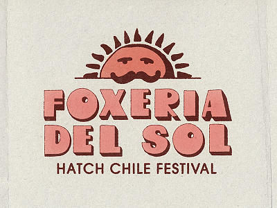 Foxeria Del Sol festival mustache sun type