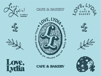 Love Lydia 2 bakery branding cafe coffee food illustration logo restaurant type typography