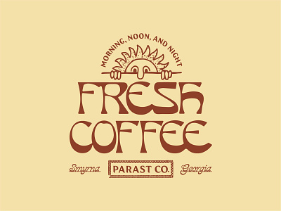 Parast Coffee coffee food illustration type typography