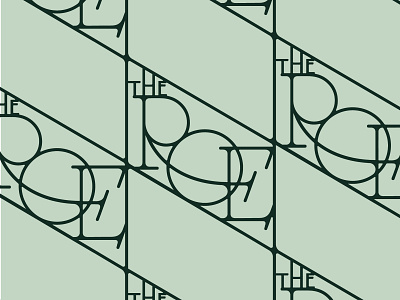 The Roe Pattern art deco metal pattern patterns restaurant typography