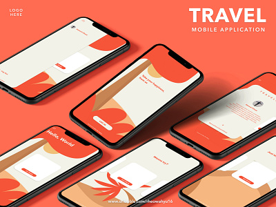 Travel Mobile App Designed Flat Style animation art design flat icon illustration illustrator minimal ui ui design ux website