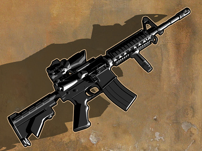 Assault Rifle editorial guns illustration weapons