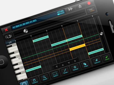 iWave Sequence Editor audio iphone ui