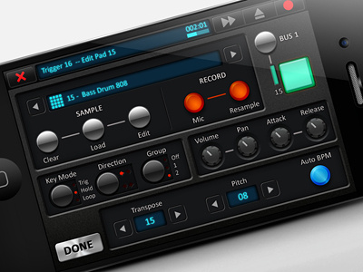 i Wave Trigger Pad Editor audio iphone ui